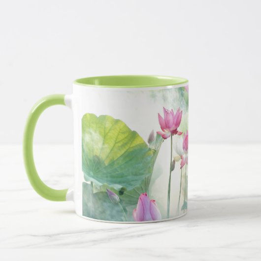 Lotus Summer, kwetsbaar waterhoudend, Mok (Links)