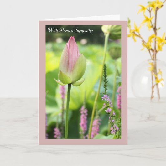 Lotus sympathcard kaart (Gele Bloem)