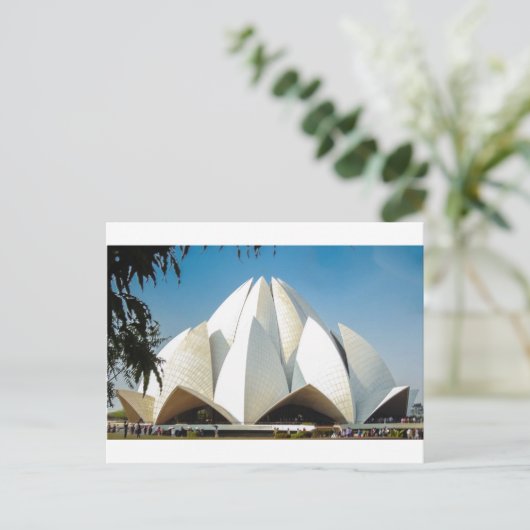 Lotus Temple Briefkaart (Staand voorkant)