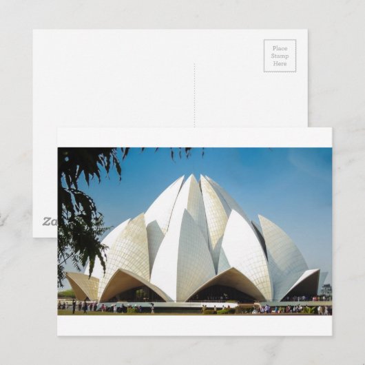 Lotus Temple Briefkaart (Voorkant / Achterkant)