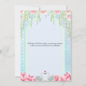 Lotus thema Trouwen Kaart (Achterkant)