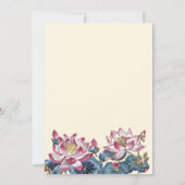 Lotus Tibetaanse kunst stijl bruiloft Kaart (Achterkant)
