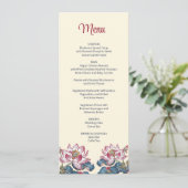 Lotus Tibetaanse kunst stijl bruiloft Kaart (Staand voorkant)