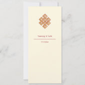 Lotus Tibetaanse kunst stijl bruiloft Kaart (Achterkant)