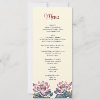 Lotus Tibetaanse kunst stijl bruiloft Kaart