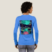 Lotus turquoise maanlicht Tri-Blend shirt (Achterkant)