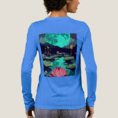 Lotus turquoise maanlicht Tri-Blend shirt (Achterkant)