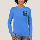 Lotus turquoise maanlicht Tri-Blend shirt (Voorkant)