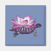 Lotus Turtle Magnet