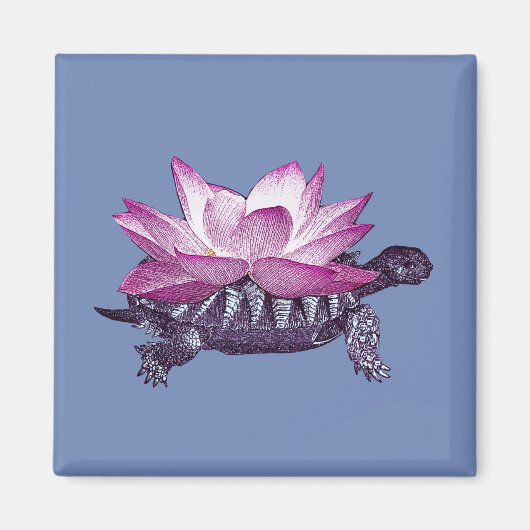 Lotus Turtle Magnet (Voorkant)