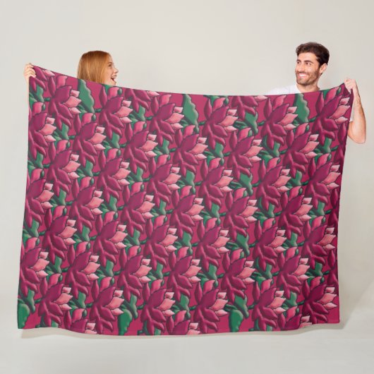 Lotus-uitdrukking 2 fleece deken (In situ)