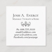 *~* Lotus Universe Gold Oranje Galaxy Nebula Vierkante Visitekaartje (Achterkant)