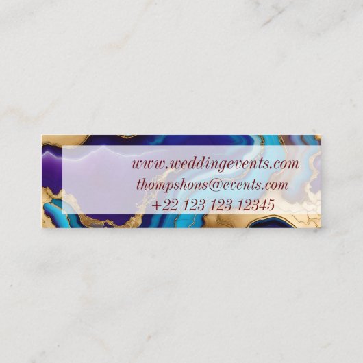 Lotus, Visitekaartje, Afmeting: Mini, 7,6 cm x 2,5 Mini Visitekaartje (Achterkant)