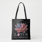 Lotus voor Potus Harris Walz 2024 Canvas tas (Voorkant)