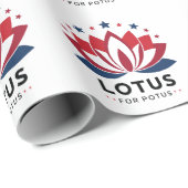 Lotus voor POTUS Kamala Harris 2024 Cadeaupapier (Rol Hoek)