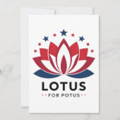 Lotus voor POTUS Kamala Harris 2024 Kaart (Voorkant)