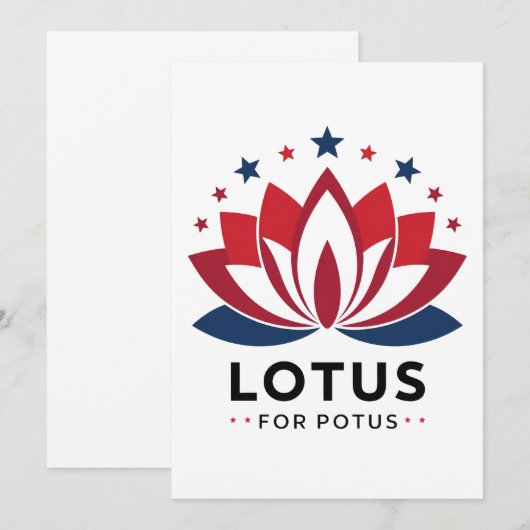 Lotus voor POTUS Kamala Harris 2024 Kaart (Voorkant / Achterkant)