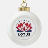 Lotus voor POTUS Kamala Harris 2024 Keramische Bal Ornament (Voorkant)