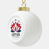 Lotus voor POTUS Kamala Harris 2024 Keramische Bal Ornament (Rechts)