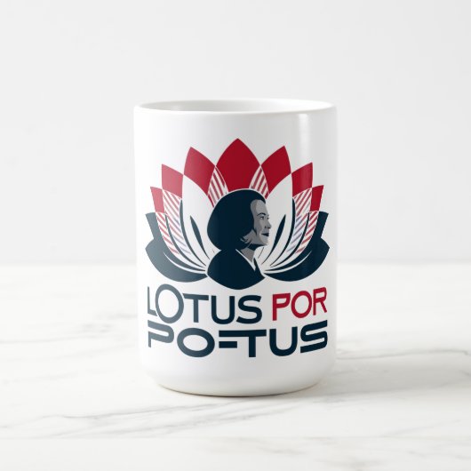 Lotus voor POTUS Kamala Harris 2024 Koffiemok (Center)