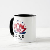 Lotus voor POTUS Kamala Harris 2024 Mok (Voorkant links)