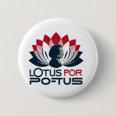 Lotus voor POTUS Kamala Harris 2024 Ronde Button 5,7 Cm (Voorkant)