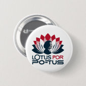 Lotus voor POTUS Kamala Harris 2024 Ronde Button 5,7 Cm (Voorkant /achterkant)