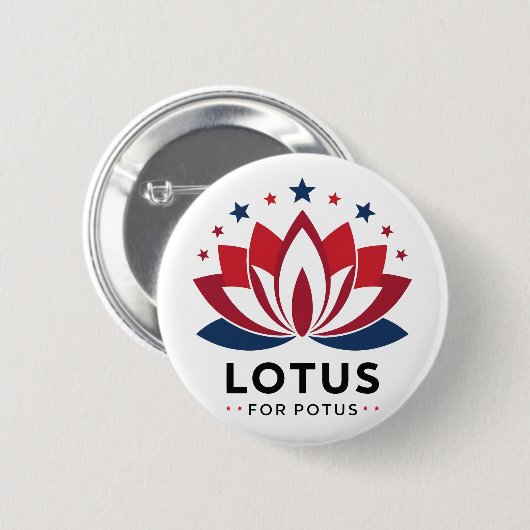 Lotus voor POTUS Kamala Harris 2024 Ronde Button 5,7 Cm (Voorkant /achterkant)