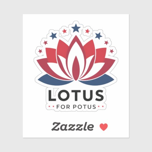 Lotus voor POTUS Kamala Harris 2024 Sticker (Vel)