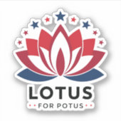 Lotus voor POTUS Kamala Harris 2024 Sticker (Voorkant)