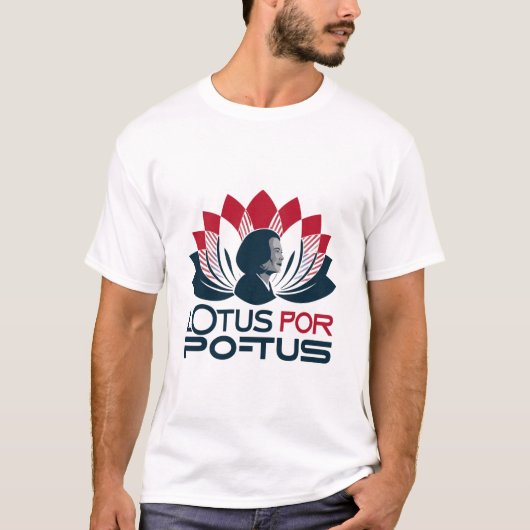 Lotus voor POTUS Kamala Harris 2024 T-shirt (Voorkant)
