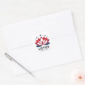 Lotus voor POTUS Kamala Harris 2024 Vierkante Sticker (Envelop)