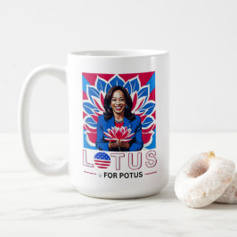 Lotus voor Potus Kamala Harris President Campaign Koffiemok