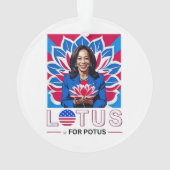 Lotus voor Potus Kamala Harris President Campaign Ornament (achterkant)