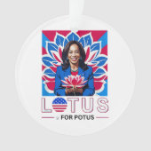 Lotus voor Potus Kamala Harris President Campaign Ornament (voorkant)