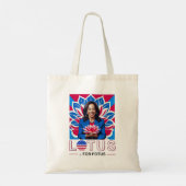 Lotus voor Potus Kamala Harris President Campaign Tote Bag (Achterkant)