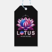 Lotus voor Potus Kamala Harris Trendy Lotus Potus Cadeaulabel (Achterkant)