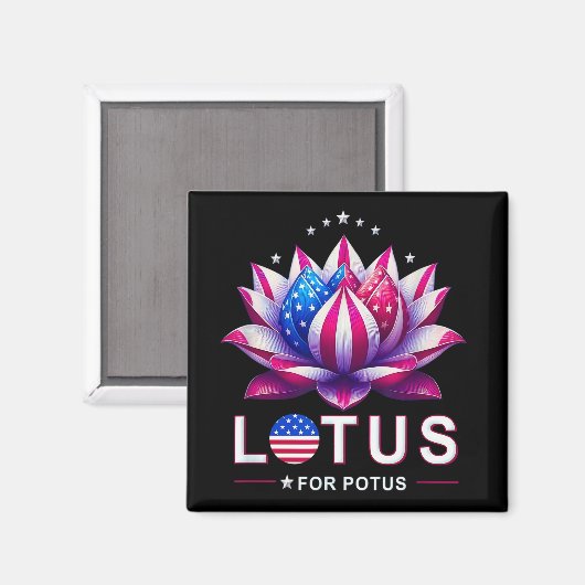 Lotus voor Potus Kamala Harris Trendy Lotus Potus Magneet (Voorkant / Achterkant)