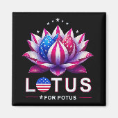 Lotus voor Potus Kamala Harris Trendy Lotus Potus Magneet (Voorkant)
