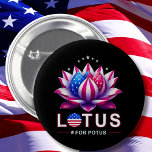 Lotus voor Potus Kamala Harris Trendy Lotus Potus Ronde Button 5,7 Cm<br><div class="desc">Otus voor Potus Kamala Harris 2024</div>