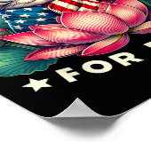 Lotus voor Potus Kamala Harris US Flag Cat Lovers Poster (Hoek)