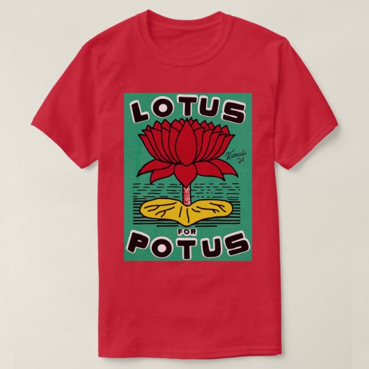 LOTUS VOOR POTUS Kamala T-shirt (Design voorkant)