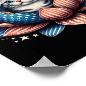 Lotus voor Potus US Flag Cat Lovers Kamala Harris Poster (Hoek)