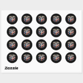 Lotus voor Potus US Flag Cat Lovers Kamala Harris Ronde Sticker (Vel)