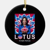 Lotus voor Potus VS Verkiezingen Kamala Harris 202 Keramisch Ornament (Voorkant)