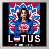 Lotus voor Potus VS Verkiezingen Kamala Harris 202 Poster (Voorkant)