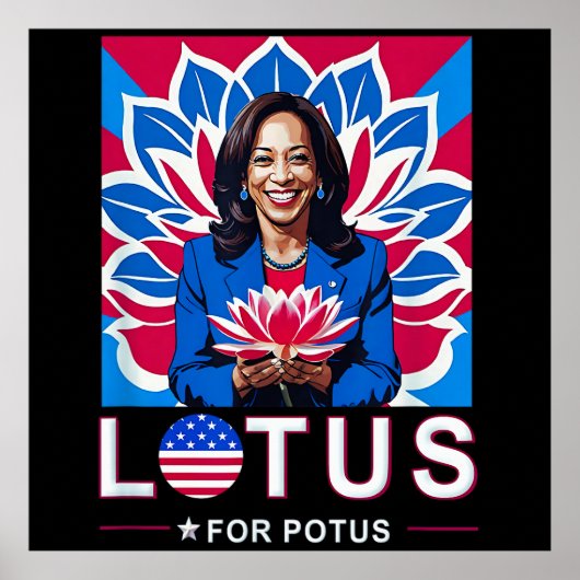 Lotus voor Potus VS Verkiezingen Kamala Harris 202 Poster (Voorkant)
