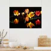 Lotus-vormige lantaarns voor het midherfstfestival poster (Keuken)