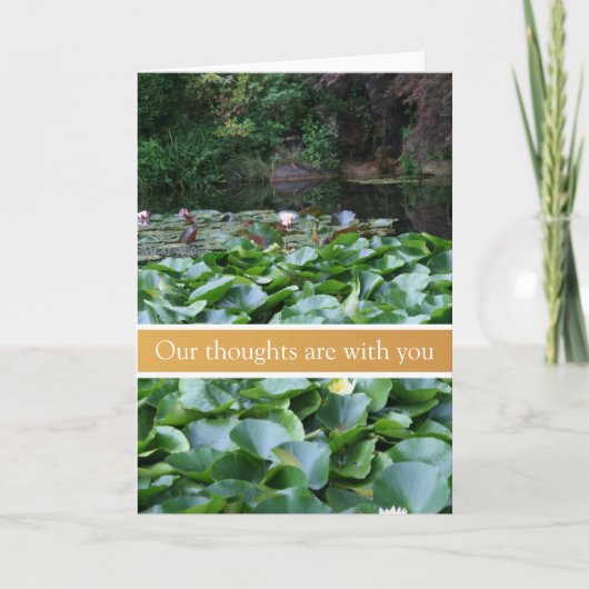 Lotus Vreedzame Tuin condoleert sympathiekaart Kaart (Voorkant)