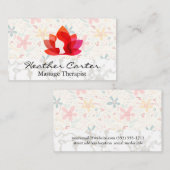 Lotus Vrouw Pictogram | Goudmarmer | Bloemdoedels Visitekaartje (Voorkant / Achterkant)